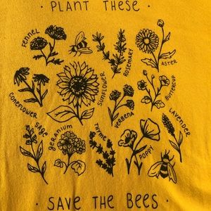 plant these save the bees, environment tee